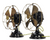 Pair Original Circa 1907 12" GE Pancake Trunnion Mount Desk Fan Separated by 75 Serial Numbers