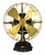 Restored Circa 1903 GE 12" Pancake Trunnion Desk Fan w/ Full Ribbed Base