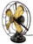 Circa 1922 12" GE Stationary Brass Blade Desk Fan AUU All Original