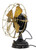 Circa 1903 GE 12" Pancake Trunnion Desk Fan Full Ribbed Base Original Brass Patina