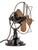 Circa 1930's All Original 8" Zephyr Orbital Oscillating Desk Fan