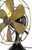 Circa 1919 12" GE 2 Star 6 Brass Blade Oscillating Desk Fan