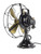 Circa 1920's 12" 4 Blade GE Brass Bell AOU Oscillating Desk Fan