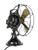 Circa 1920's 12" 4 Blade GE Brass Bell AOU Oscillating Desk Fan