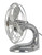 Original Circa 1930's 10" Zephyr Air Kooler Goose Neck Polished Aluminum Desk Fan