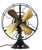Restored Circa 1919 12" GE 2 Star 4 Brass Blade Oscillating Desk Fan