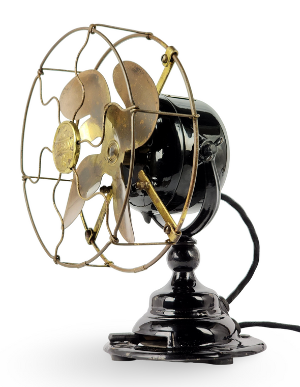 Circa 1914 8" Emerson Type 19644 Desk Fan Original with New Stator