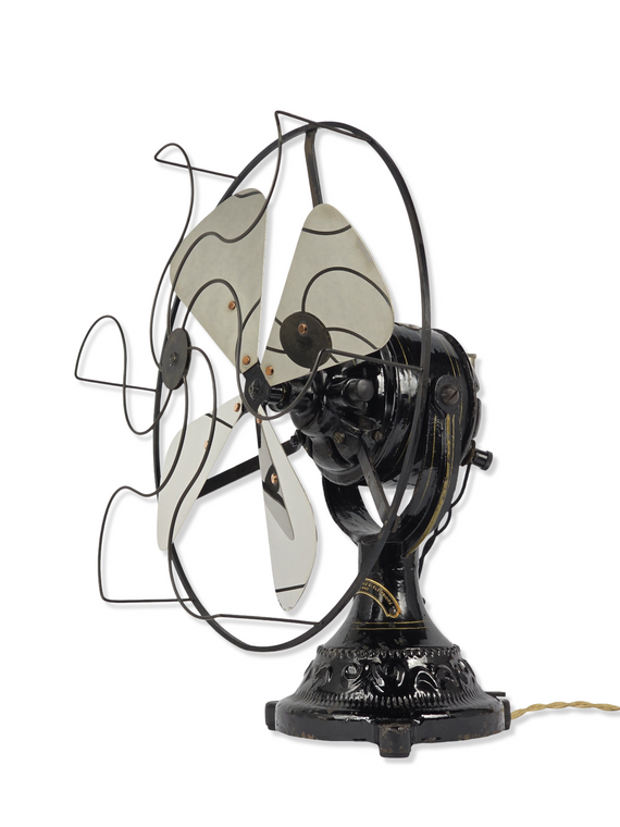 Circa 1920's 12" Compagnia Generale di Elettricità Milano Ornate Base Desk Fan