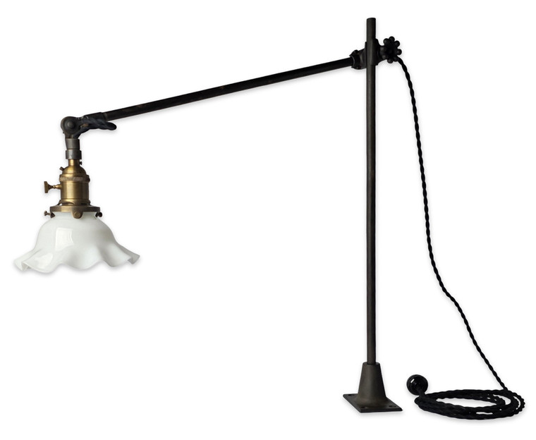 Early Articulating Desk Table Lamp By O.C. White Restored