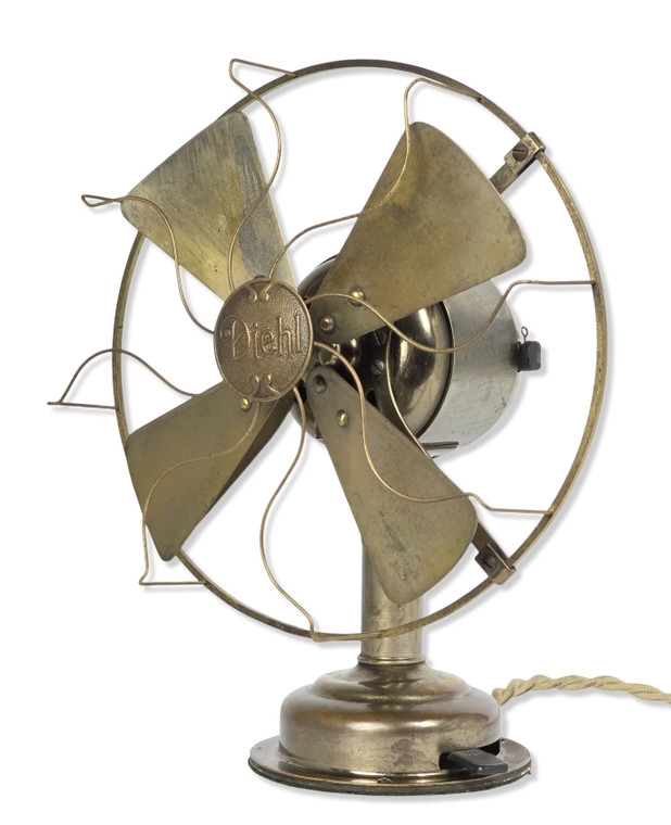 Circa 1912 8" Diehl All Brass Desk Fan