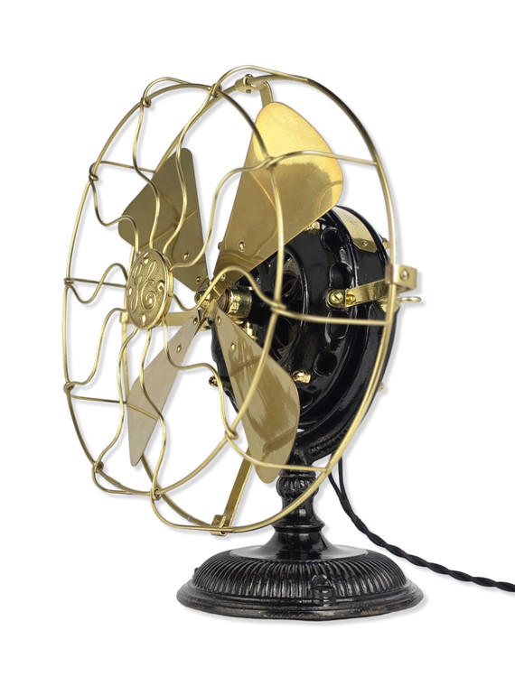 Beautiful All Original 1902 12" GE Pancake Desk Fan