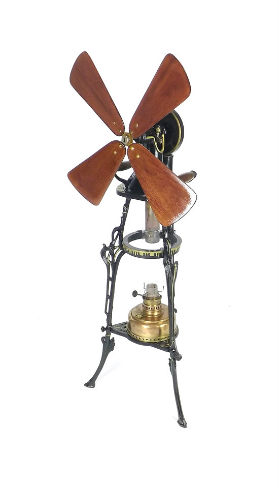 Professionally Restored Art Nouveau Design Hot Air Fan Jost - Fan Supply Co