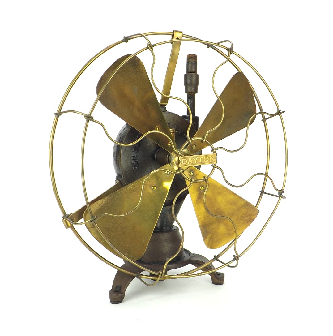 Rare Early 1900 S Dayton Water Powered 12 Tripod Table Fan