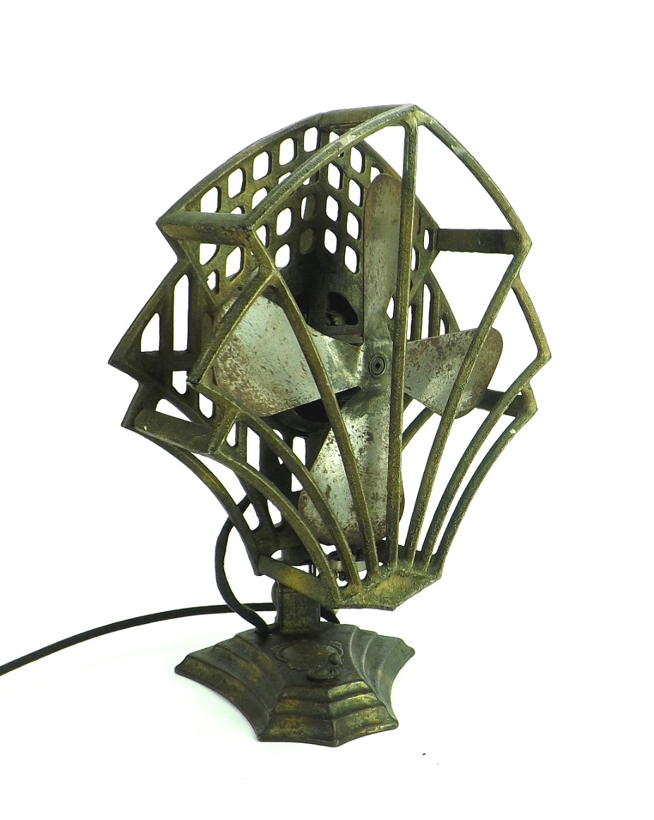 Circa 1933 Robbins Myers Modernistic Or Peacock Oscillating Desk