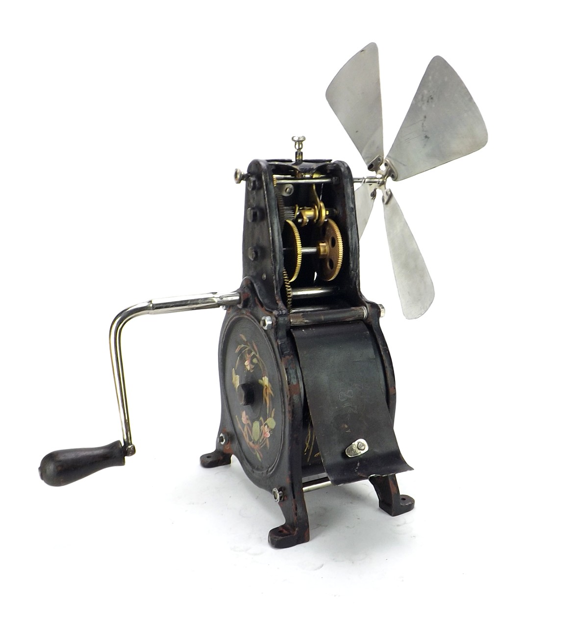 Early Antique Paillard Clock Work Wind Up Victorian Era Fan - Antique Fan  Supply Co