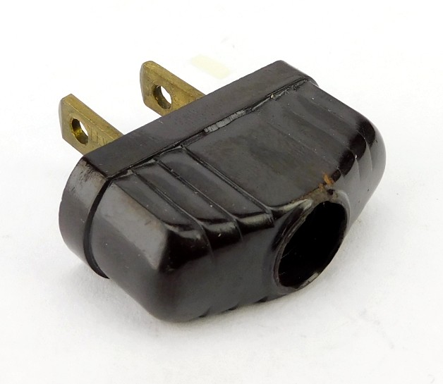 Vintage Leviton Flat Bakelite Art Deco Electric Attachment Plug