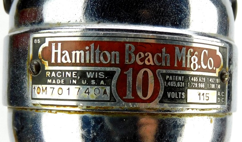 Circa 1940's Hamilton Beach Model #10 Jadeite Milkshake Maker