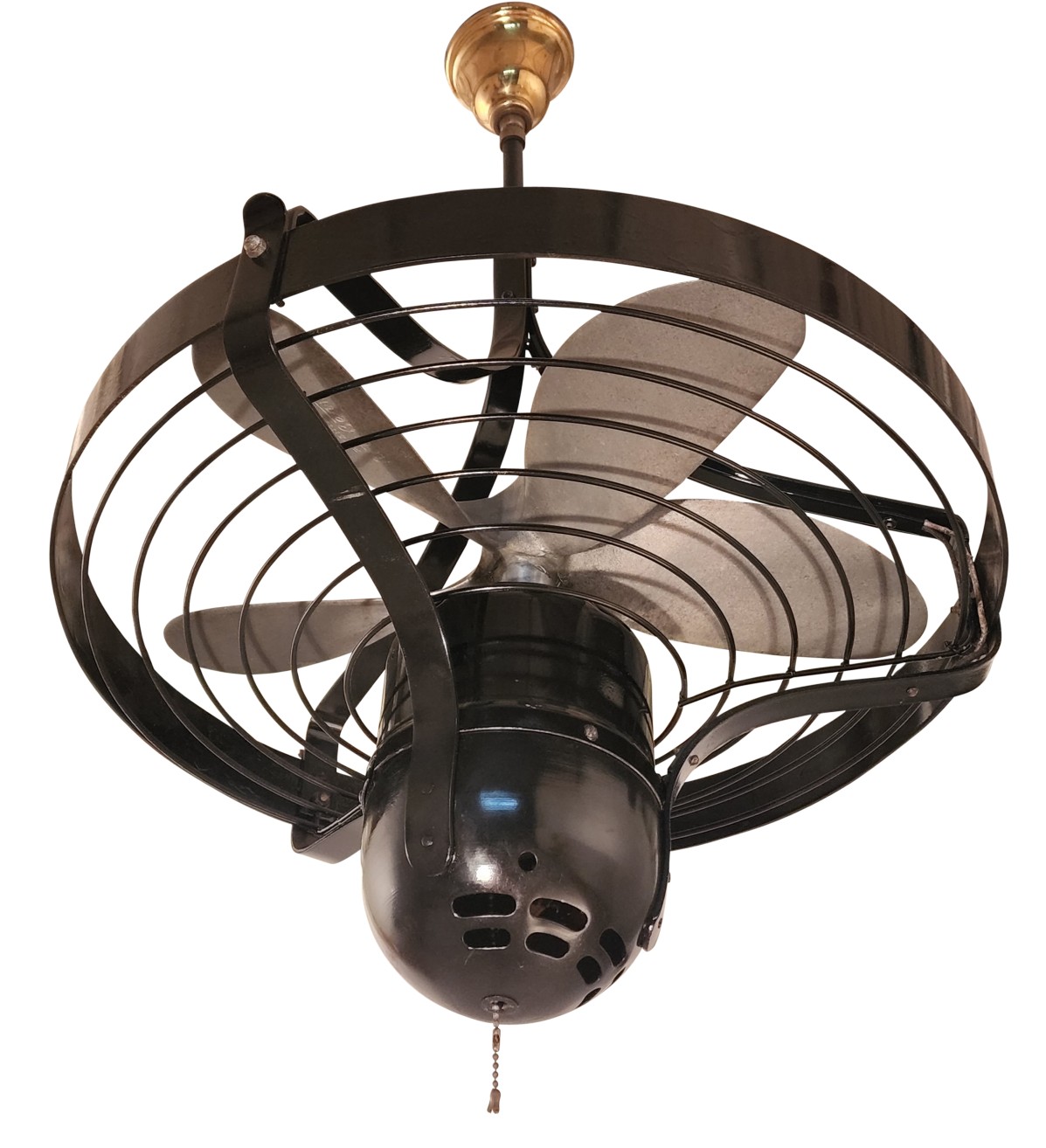 Circa 1949 Reynolds Radi-Aire Art Deco Modernist Ceiling Fan