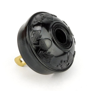 Vintage Style Acorn &amp; Oak Electrical Plug - Bakelite Replica Antique Cord Rewire