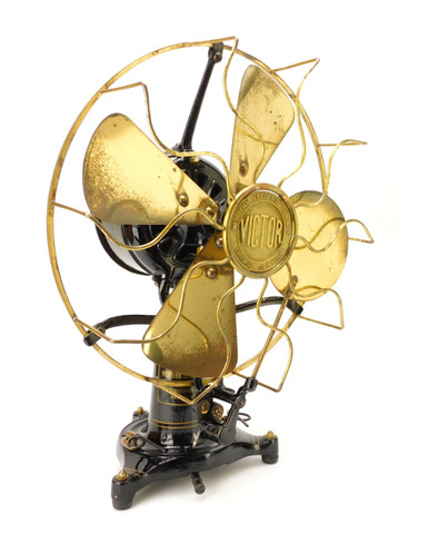 Circa 1907 Western Electric Victor Lollipop Fan Original Patina