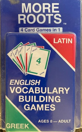 More Roots - 4 Card Games In 1 - English Vocabulary Building Games - Latin - Greek (ID15340)