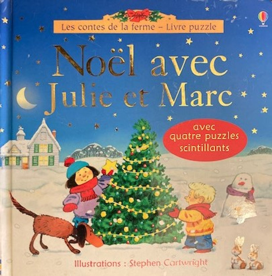 Noel Avec Julie Et Marc - Avec Quatre Puzzles Scintillants (ID15358)