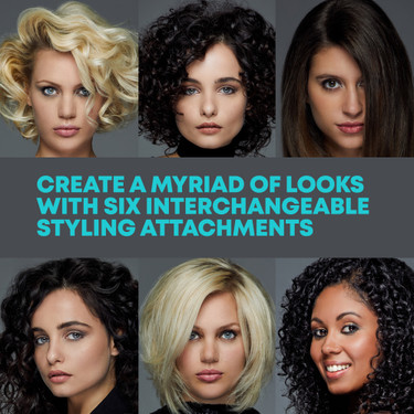 Progloss Airstyle 6-in-1 Air Styler - Kreiere eine Vielzahl von Frisuren, darunter glatte, gerade, voluminöse und gewellte Frisuren - Revamp Professional
