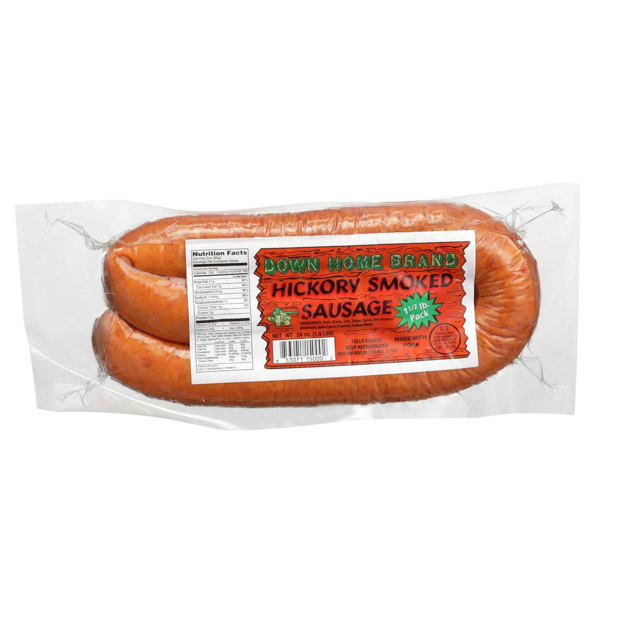 Down Home Hickory Smoked Pork Sausage - Original 1.5 LB