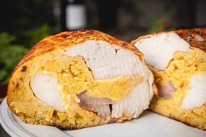 Jalapeno Cornbread Turducken Roll