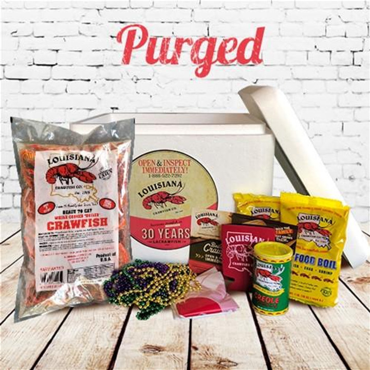Louisiana Crawfish Company PURGED Boiled Crawfish Frozen (IQF) Party Packs