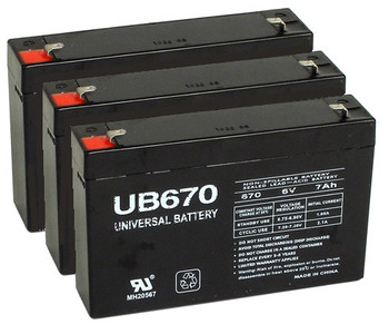 6 Volt 7 Ah UPS Backup Batteries - 3 pack