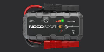 NOCO Portable Power Pack: Boosting, For 12 V DC Battery Volt, 100 A @ 12V, USB, Auto/Manual