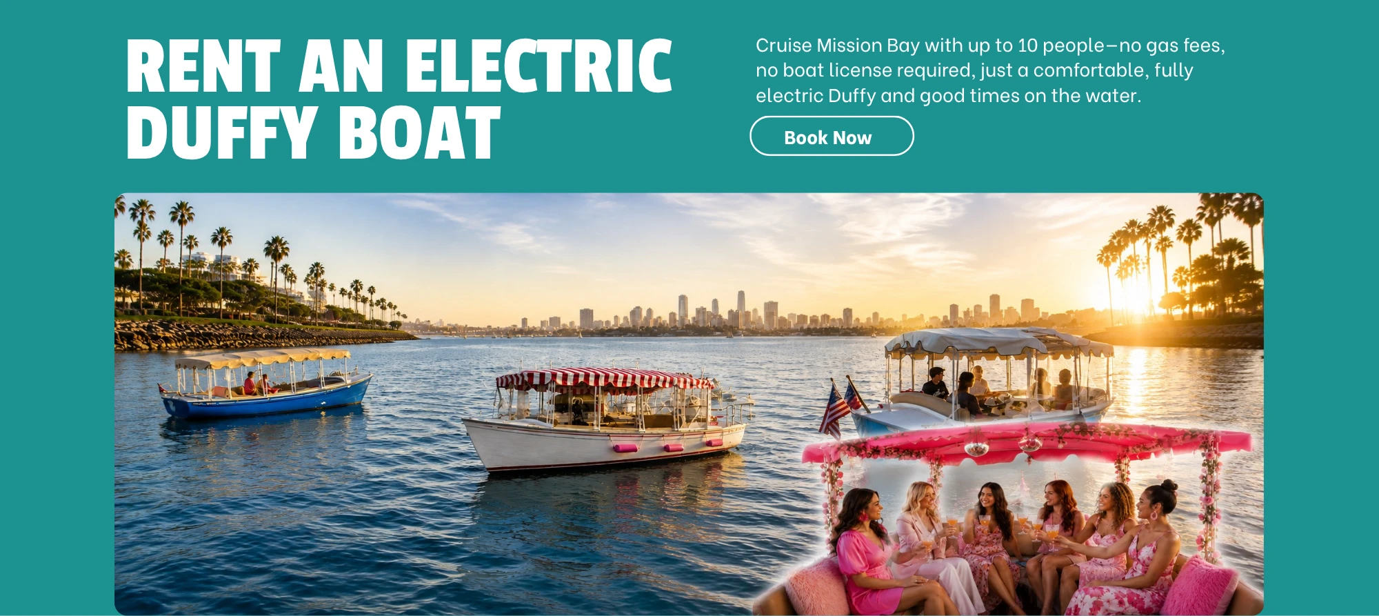 Duffy Electric Boat Rentals Mission Bay