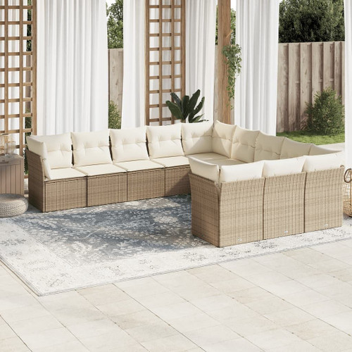  Garden Sofa Set Beige PE rattan Large Modular Garden Sofa Set A949-3218408