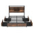 Full/Queen Size Bed Frame with Bookcase Headboard and 4 Storage Drawers-Full Size - Color: Rustic B D681-HU10618US-F+