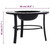  Mosaic Fire Pit Black and White 26.8" Ceramic A949-46721
