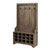 Grey Entryway Hall Tree Shoe Cubbie Coat Rack Q280-CHFHT88DG