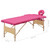  Foldable Massage Table 2 Zones Wood Pink A949-110185