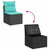 5 Piece Patio Sofa Set with Cushions Black Poly Rattan A949-3327207  5 Piece Patio Sofa Set with Cushions Black Poly Rattan A949-3327207