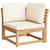  Garden Lounge Set Cream White, Acacia Wood A949-3214293