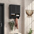 Black Wall-Mounted Bathroom Medicine Cabinet with Louver Doors and Towel Bar Q280-BKGWMCSL691745823