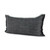 Dark Gray Fringed Lumbar Throw Pillow Cover N270-392301