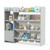 4-Tier Kids Bookshelf and Toy Storage Rack with 8 Toy Organizer Bins-Grey - Color: Gray D681-JZ10166GR
