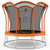 10 Feet Unique Flower Shape Trampoline with Galvanized Steel Frame-Orange B593-TW10082+