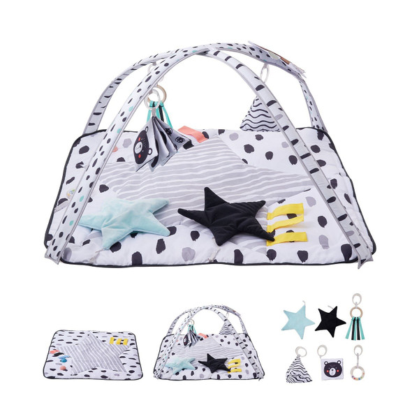  Baby Play Gym Mat, Tummy Time Mat with 6 Sensory Toys, Baby Activity Mat with 2 Touch Balls & Soft E415-YEYDJSDGDPMTWHLQYV0