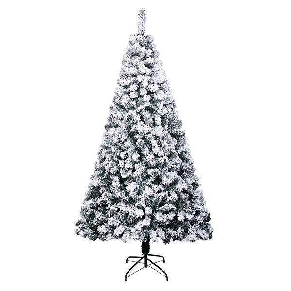 6FT PVC Flocking Christmas Tree 750 Branches Spread Out Naturally  Tree T575-S0671271838