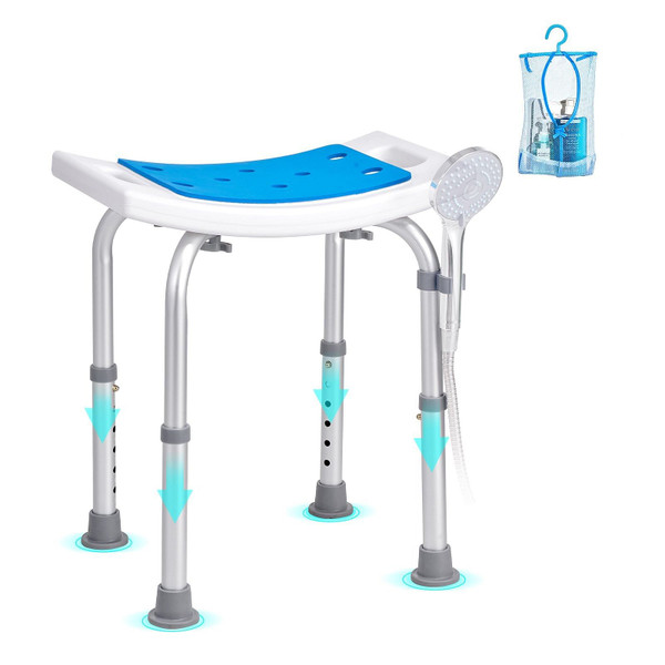  Shower Chair, Adjustable Height Shower Stool, Shower Seat for Inside Shower or Tub, Non-Slip Bench E415-LYDFXSLHJPESDZCC9V0