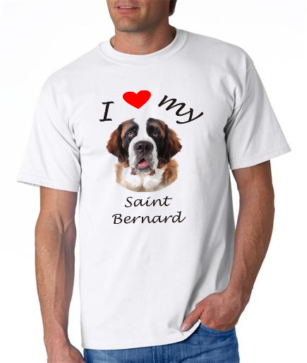 T-shirt Personnalisé St. Bernard Noël En Poche - Pajama Family T-Shirt Noir Neuf