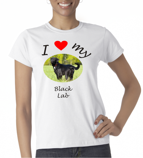 I love my Black Lab  - Shirt Women's short sleeve shirt