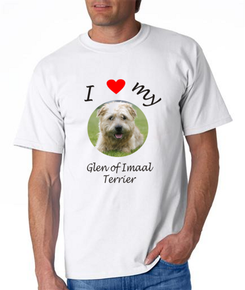 I love my Glen of Imaal Terrier   - Shirt  Men's short sleeve shirt